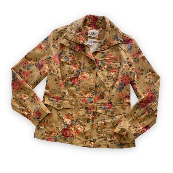 Via Penny Lane Reworked Apparel | TLC 90’s Graphic Custom Floral Jacket Small - Picture 2 of 8